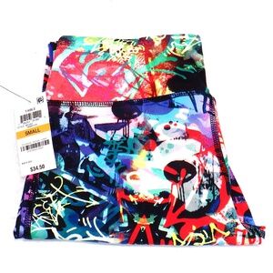 MATERIAL GIRL Active Leggings "Graffiti" NWT